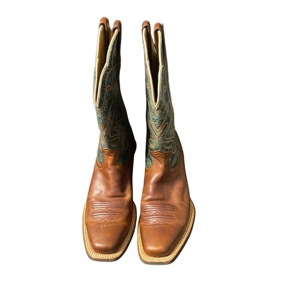 Women's Ariat Cowgirl Western Squared Snip Toe Teal Boots Size 7B Style 10015320 - Picture 3 of 10